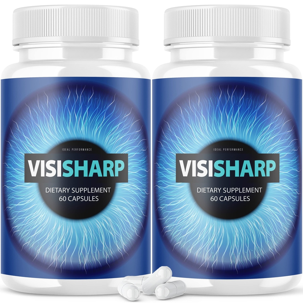 (2 pakke) Visisharp Advanced Eye Health Formula for øyne piller Visi Sharp Supplement (120 kapsler)