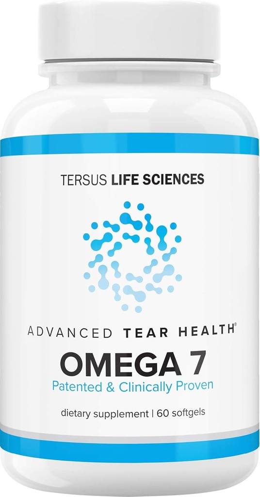 Cardia 7: Tear Helse - 60 greve - Avansert tørr øye - Omega7 naturlig - Assister med tørr øye, tear kvalitet og sootes irritation