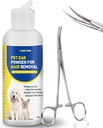 Ørepulver for hunder plucking,Dog øre infeksjon behandling med 5,5 tommers tweezers kurvet,Removal øre hår pulver,Soothes kløende ører og relieve Scratching