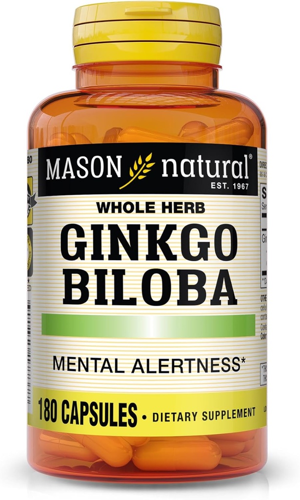 Mason Vitaminer Ginkgo Biloba Kapsler, 180 greve
