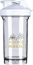 Vitenskap Det er som magi men ekte 18 Ounce Shaker Flaske Drink Blander Leak-sikker Før Trening Protein Shakes Måltid Replacering Skaker flasker 500ML/18 Oz Hvit