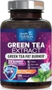 Grønn Tea Extract piller - 98% Standardisert EGCG 1300mg 3X Styrke for naturlig energi - støtter hjerte og antioksidant helse Herbal & Immune Support Supplement Polyfenoler & Catechiner - 120 Kapsler