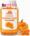 Pumpkin frøolje gummier sukker-fri naturlig flavored-pumpefrø olje for hårvekst, blader, urinveittrakt støtte, unge hud supplement - Vegan, Halal Pumpkin frø ekstrakt- 90 Count