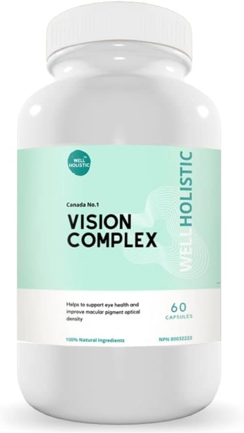 Vision Complex 60 kapsler - Eye Vitamin & Mineral Supplement, inneholder Lutein, vitamin C, Quercetin, Bilbær & Citrus Bioavonoids