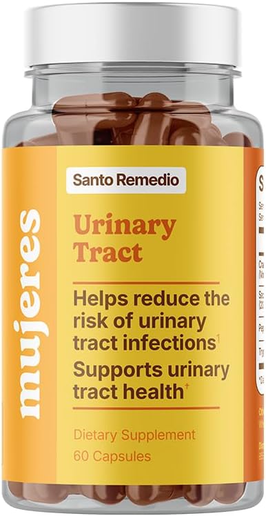 Santo Remedio Urin Tract, Kosttilskudd, bidrar til å redusere urinveis infeksjoner, unik formel med tranebær, probiotika, og enzymer, klinisk bevist ingredienser, ikke-GMO, 30 serveringer