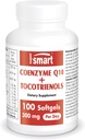 Supersmart - Coenzym Q10 + Tocotrienols 300mg per dag (Patted & Biotilgjengelig) - CoQ10 Supplement med Tokotrienols - Palm Oil Extract ® Ikke-GMO & Glutenfri - 100 Softgels