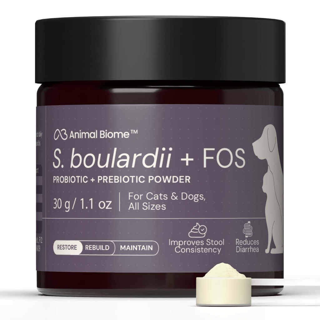 AnimalBiome S boulardii + FOS for katter og hunder Probiotic Prebiotic - 30g