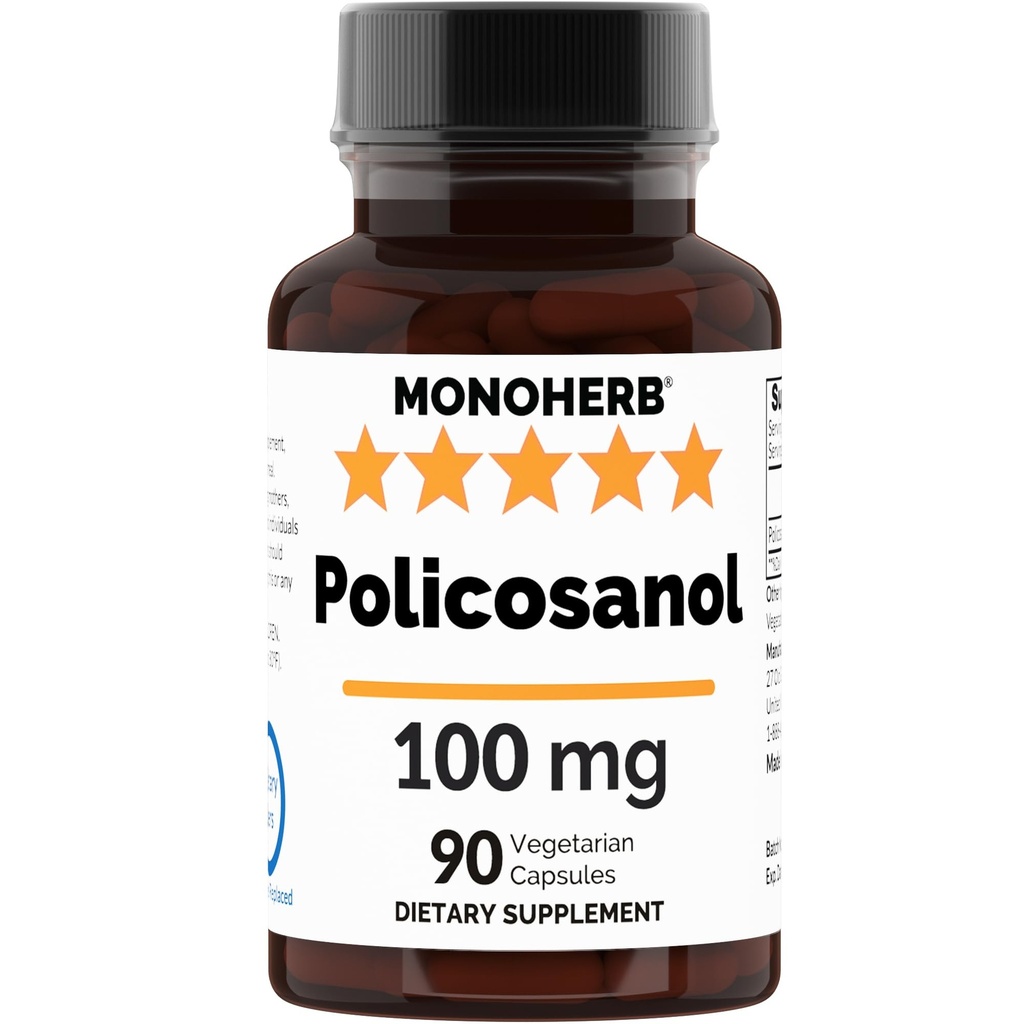 MONOHERB Policosanol 100 mg per kapsel - 90 Veg Kapsler