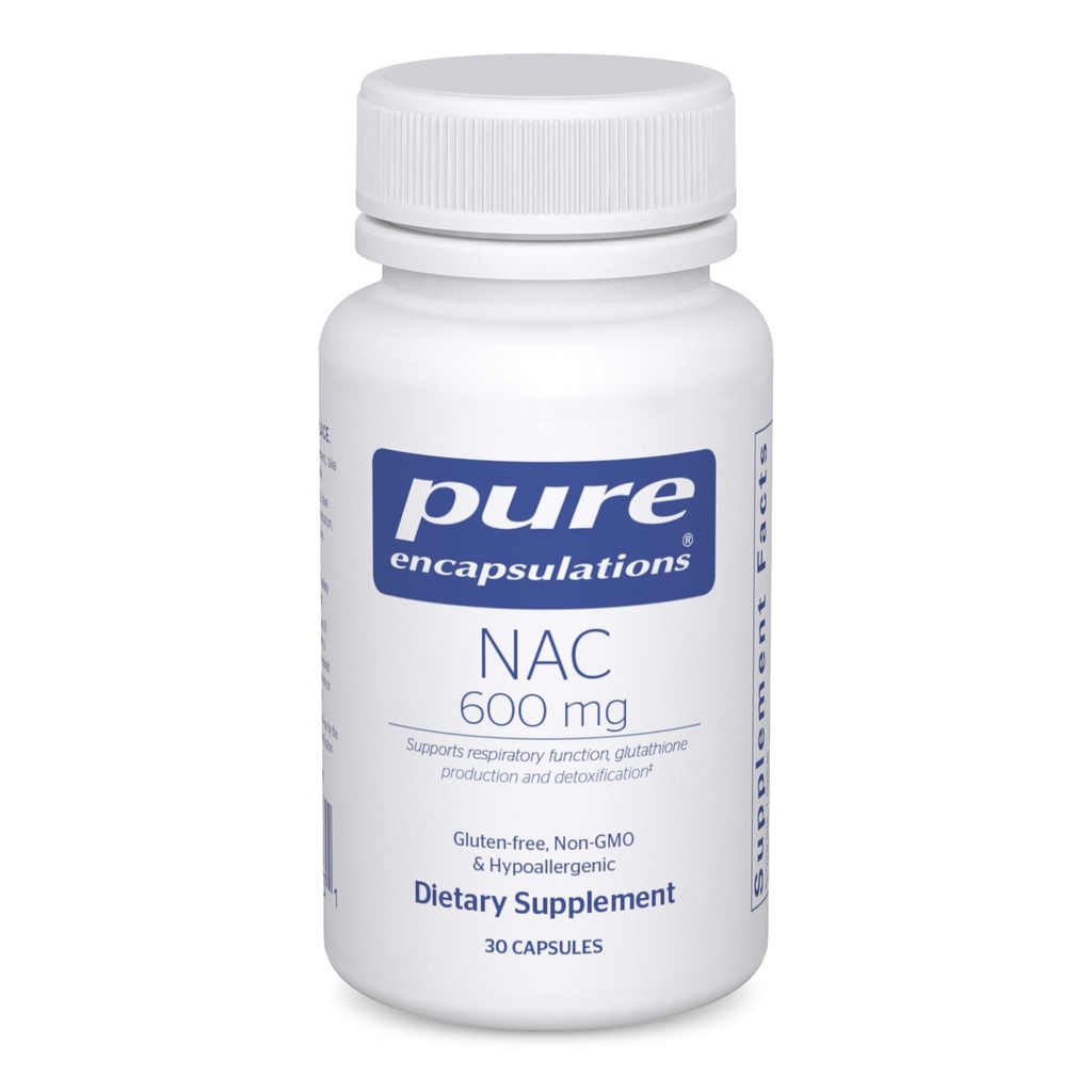 Ren innkapslinger NAC 600 mg - N-Acetyl Cysteine NAC Supplement for lungehelse og immunstøtte, leverstøtte og antioksidanter* - med Freeform N-Acetyl-L-Cysteine - 30 Kapsler
