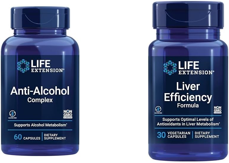 Livsforlengelse Liver helsestøtte Bundle med anti-alcohol kompleks og levereffektivitet formel