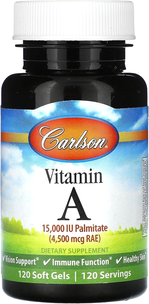 Carlson Labs Vitamin A Palmitat, 15000 IU, 120 Softgels