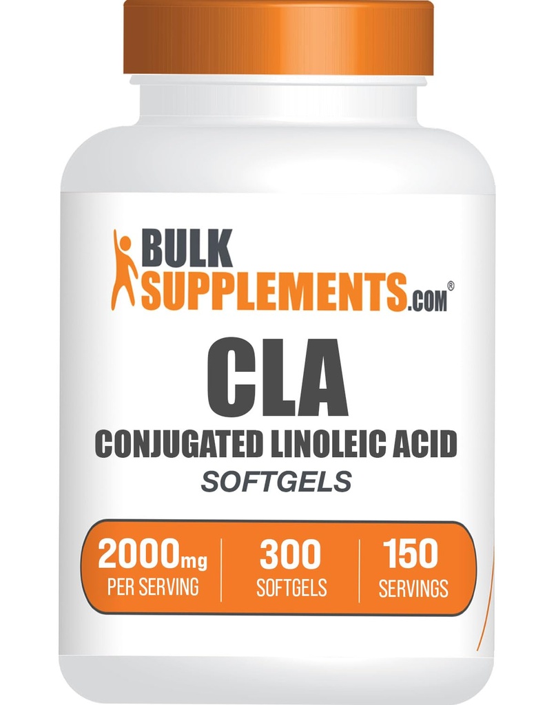 BulkSupplements.com Conjugated Linoleic Acid Softgels - CLA Supplements, CLA 2000 mg, CLA Saflower Capsules, CLA piller - 2 CLA Softgels per servering, 150-dagers Supply, 300 Softgels