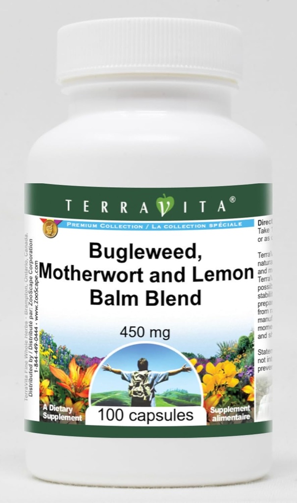 Thyroid støtte - Bugleweed, Motherwort og sitron balm - 450 mg (100 kapsler, ZIN: 511178) - 2 pakke