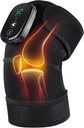 FSA kvalifiserte knemassager med varme og vibrasjon, kne oppvarming pad for ledgikt med masse, Heated Knee Brace Wrap Svart