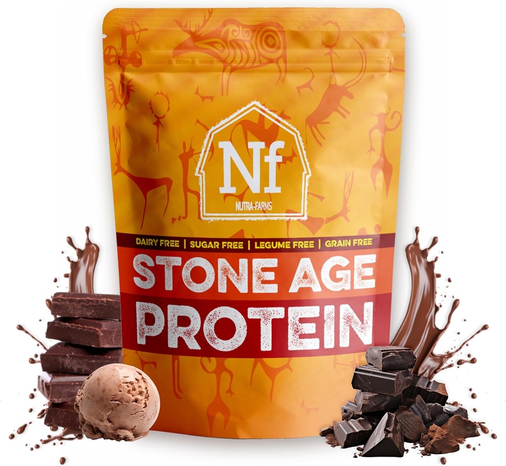 Nutra Gårder Steinalder Protein | Glutenfri Egg Hvitt Protein pulver | Egg Hvitt pulver | Dairy Gratis, Sukkerfri & Gut-vennlig | Sjokolade, 2 lbs