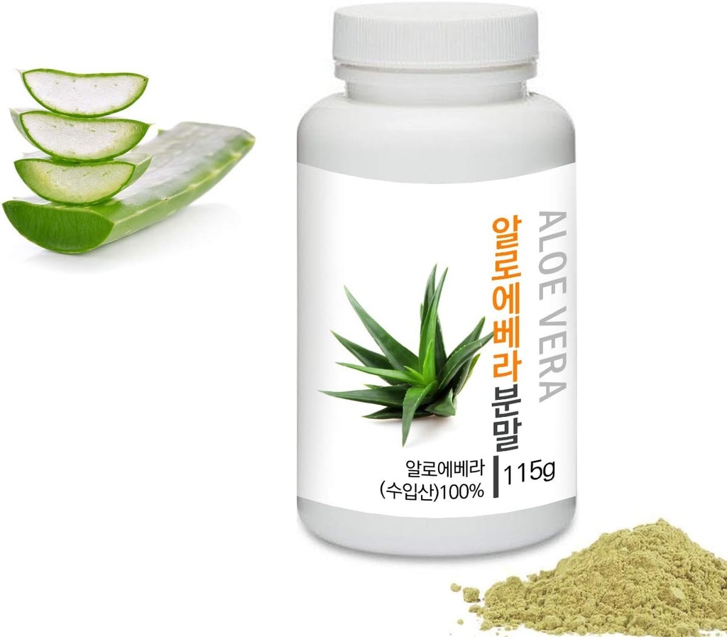 [Medicinalt Herbal pulver] Prince Natural Aloe Vera Extract pulver 프린 스 농축 분말 분말, 4,0oz / 115g (Aloe Vera/알로에베라)