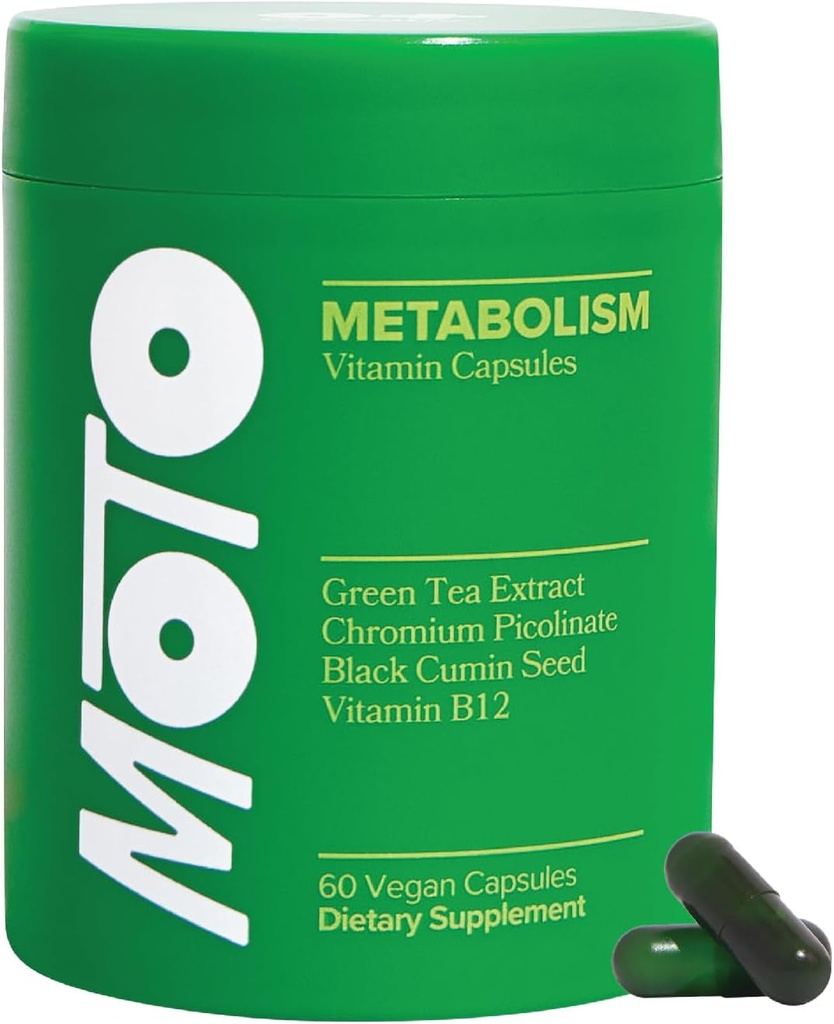O Positiv Moto Women's Metabolism Support - Energi, Curb Cravings, sunn metabolisme - Vegan Capsules, 30 Services