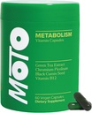 O Positiv Moto Women's Metabolism Support - Energi, Curb Cravings, sunn metabolisme - Vegan Capsules, 30 Services