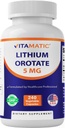 Vitamatisk litiumorotat 5 mg, 240 Veggie kapsler, ikke-GMO, Glutenfri.