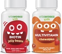 Kids Biotin 5000mg Jelly Beans + Multivitamin Chewables
