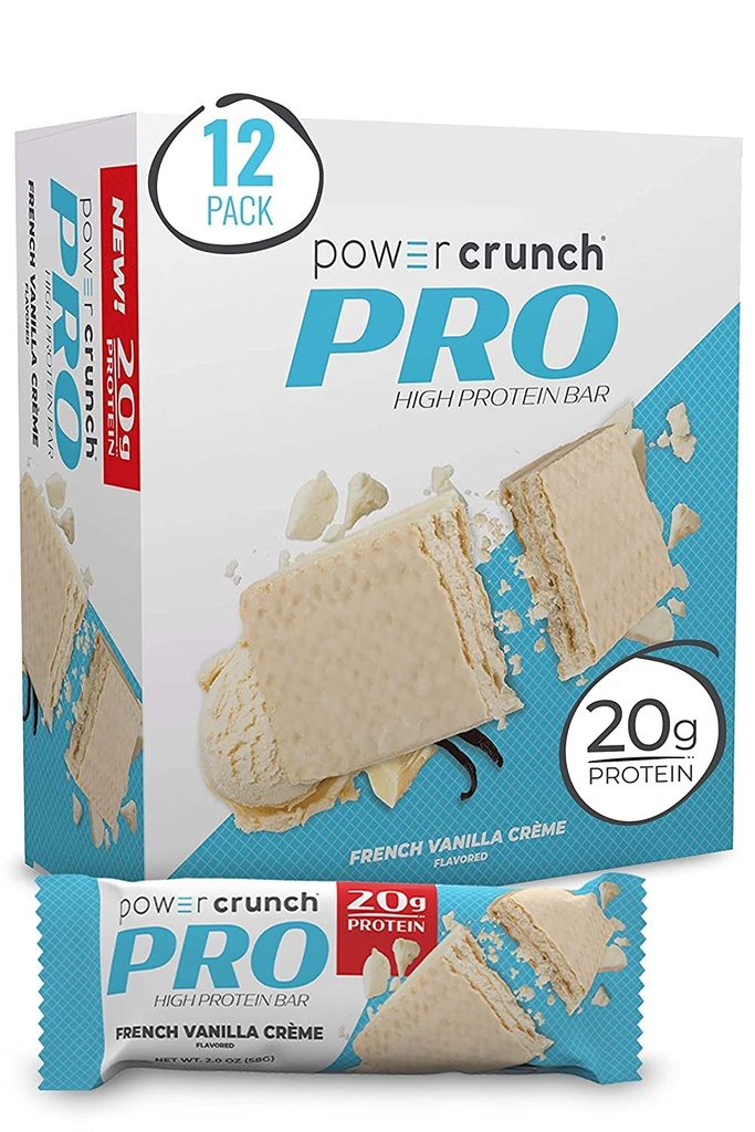 Power Crunch PRO, Fransk Vanilla Crème, 2 ovner (12 greve)