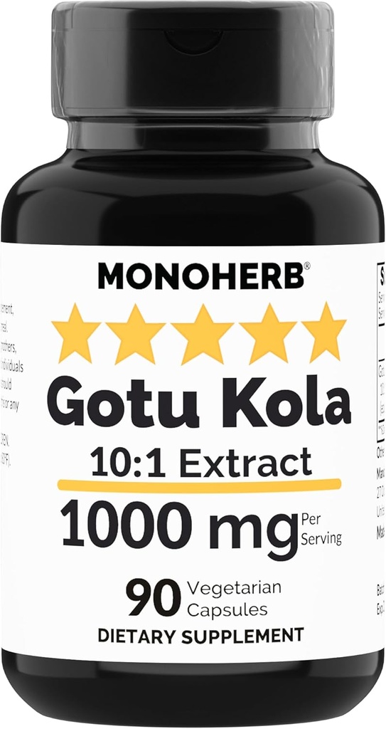 MONOHERB Gotu Kola Extract 1000 mg - 90 vegetariske kapsler
