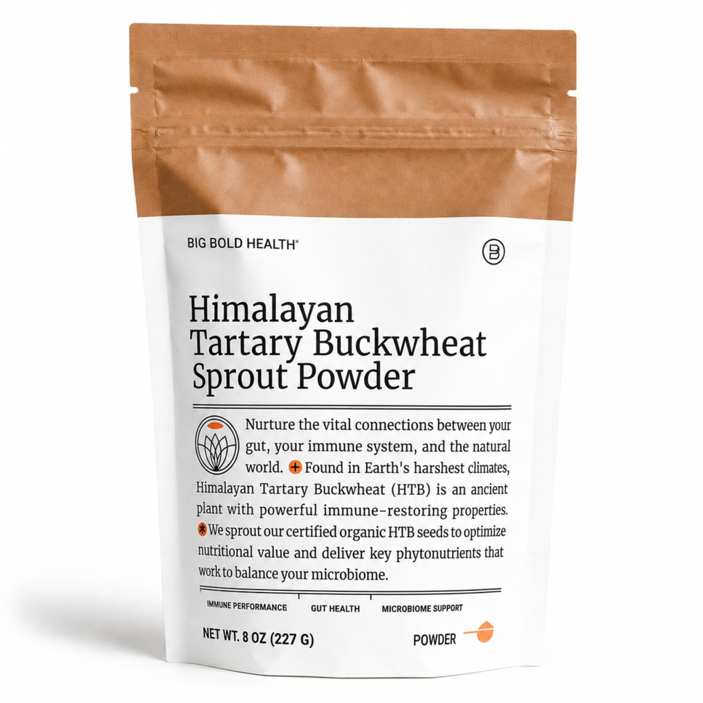 BIG BOLD HEALTH Himalayan Tartary Buckwheat Sprout Powder - Rich in Polyphenols & Prebiotic Fiber - Non-GMO, Gluten-Free, Grain-Free, Vegetarian - 30 Servings