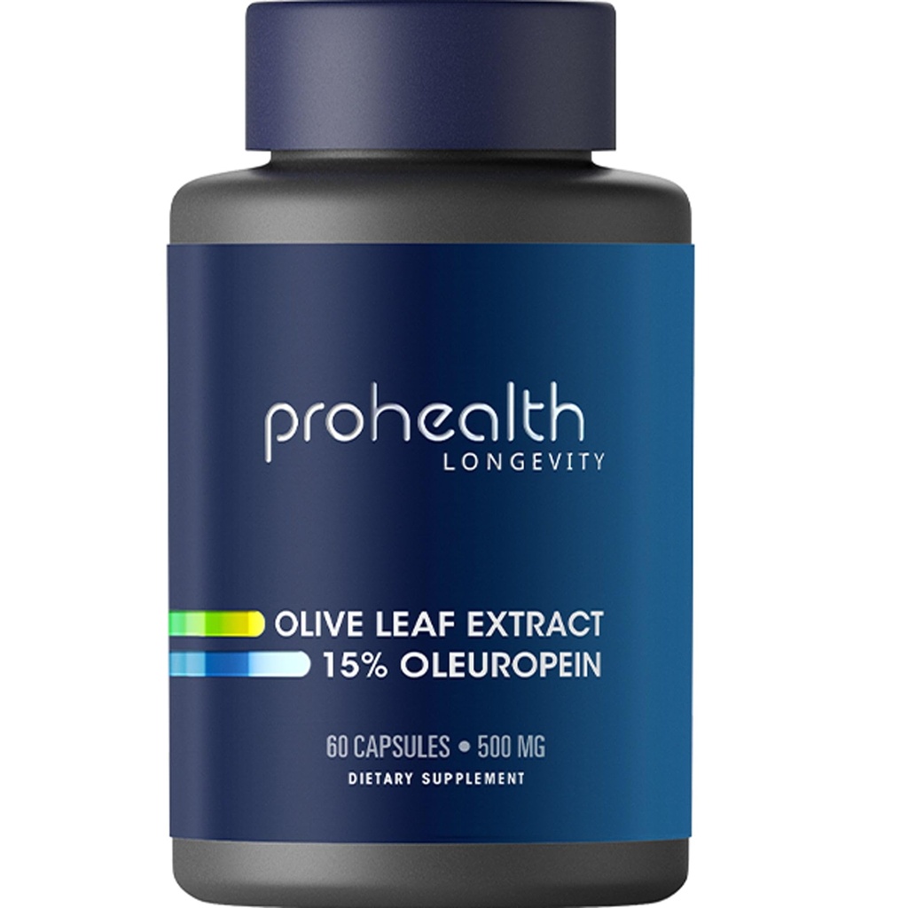 ProHealth Olive Leaf ekstrakt (15% Oleuropein) (500 mg, 60 Veggie kapsler)