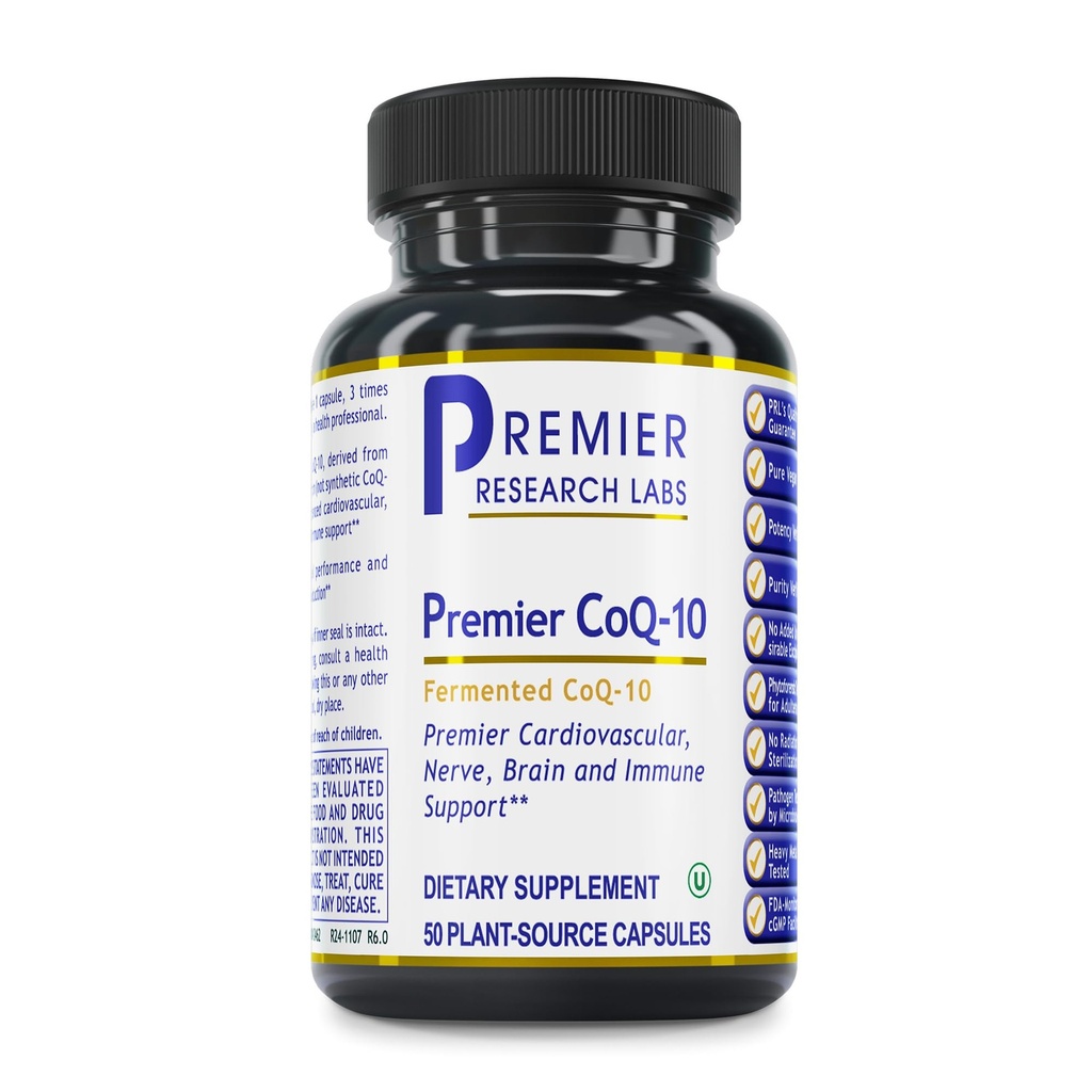 Quantum Nutrition Labs CoQ-10 Qultured - Coenzyme Q10, Co Q 10 Supplement, 100 mg Kapsler for hjertehelse, Nerve og immunstøtte, Ubiquinol Co Enzyme Q-10 med rød algae - 60 vegetariske kapsler