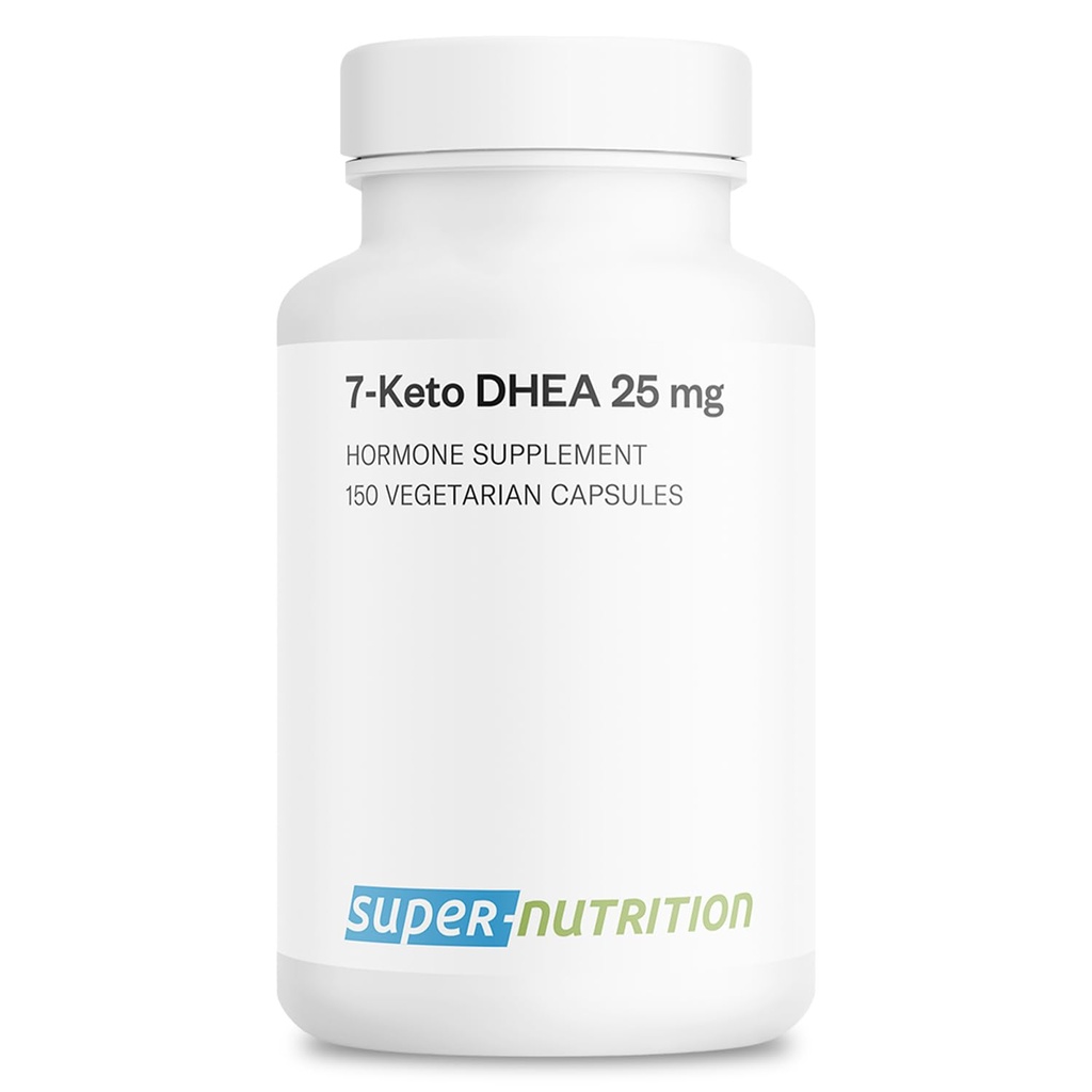 Supersmart - 7-Keto DHEA Supplement 25 mg - Naturlig DHEA Metabolitt | Ikke-GMO & Glutenfri - 150 Vegetariske kapsler