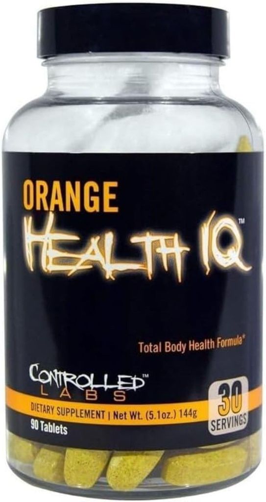 KVALITET LABS Orange Helse IQ Daily Supplement for menn og kvinner, 90 tabletter, Forbedret Stamina, Energi, Cardio funksjon i din trening og sport