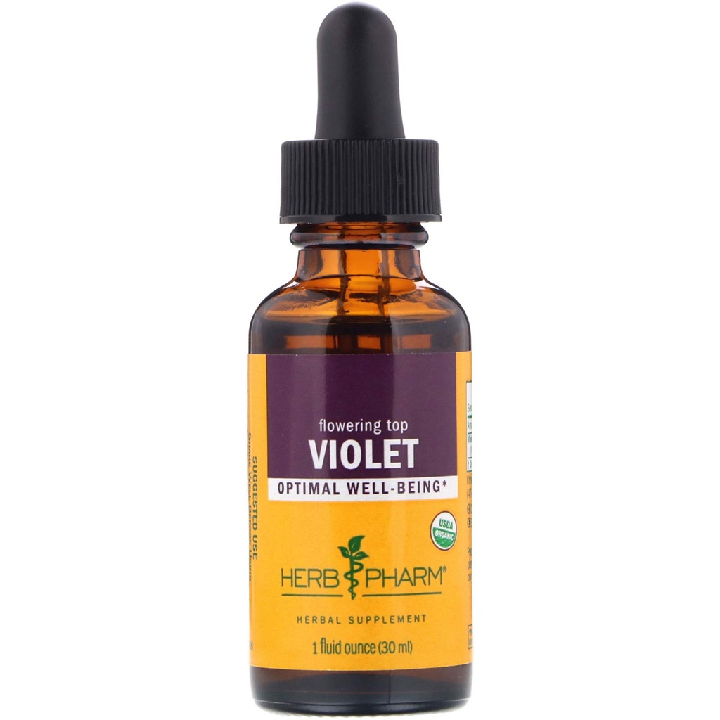 Herb Pharm Certified Organic Violet væske ekstrakt, 1 Fl oz