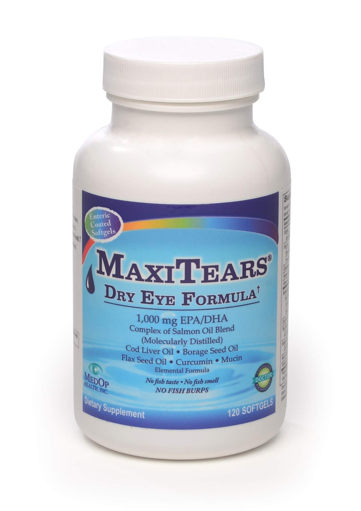 MedOp MaxiTears® Dry Eye Formula 120 mykgels, 1 flaske