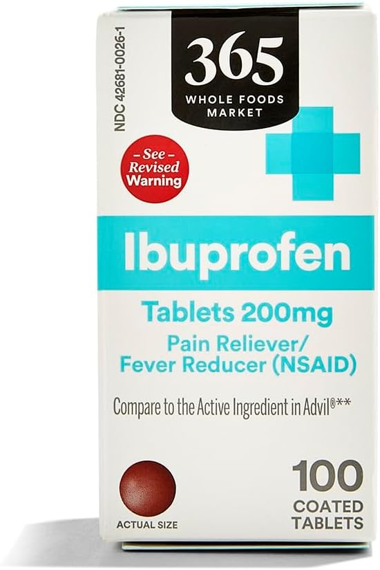 365 Hver dag verdi Ibuprofen tabletter 200 mg, 100 ct