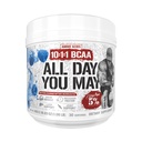 5% Ernæring Rich Piana allDayYouMay BCAA pulver | Premium Intra & Post Trening Aminosyrer, EAA, Electrolytes | Hydration, utholdenhet, utvinning | Vegan & Keto | 16,4 oz, 30 Srvgs (blå bringebær)