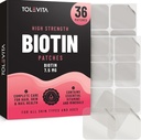 Biotin Patches - 36 stk | 7,5 mg Biotin med essensielle vitaminer og mineraler | støtter sunnt hår, sterke negler og strålende hud | lett å bruke for skjønnhet og aktiv livsstil