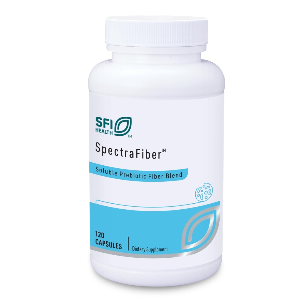 Klaire Labs SFI Helse Spectrafiber - Hypoallergenic 9 Oppløselig Fiber blanding med Apple Pectin & Glucomannan, Ingen Psyllium & Glutenfri (120 kapsler)