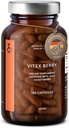 Vitex Berry - Premium Chasteberry 4:1 ekstrakt (Vitex Agnus Castus) - Menopause & PMS støtte - Hormon Balance for kvinner - 180 kapsler - 6 måneders forsyning - laget i Tyskland