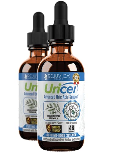 Uricel - Avansert Uric Acid Support & Cleanse Supplement - Flytende levering for bedre absorpsjon - Tart Cherry, Chanca Piedra, Celery Seed, Turmeric og mer!