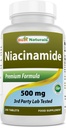 Beste Naturals Niacinamid 500mg 240 tabletter (egnet for vegetarisk) - Ikke-flusende Form av Niacin (vitamin B3)