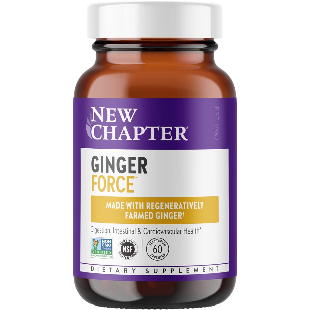Nytt kapittel Ginger Supplement Force med superkritiske organiske + ikke-GMO ingredienser vegetariske kapsler, 60 count