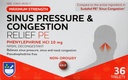 Rite Aid Sinus trykk og kongessjon ikke-Drowsy Relief PE, 10mg - 36 Tabletter Nasal Decongestant | Sinus Relief | Allergy Medisin Non Drowsy | Allergy Relief | Sinus Pressure Relief