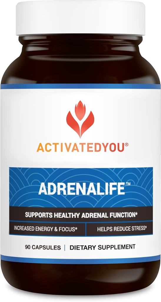 ACTIVEREDYO AdrenaLife- ro og avslapping Adrenal støtte Supplement for stress relief, hvilende søvn, og fokusert energi w/Manesium, vitamin B12, & Rhodiola Rosea ekstrakt (90 kapsler)