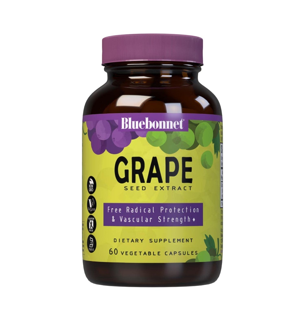 BlåBonnet Super Fruit Grape Frø Ekstrakt Supplement, 60 greve, Hvit (743715008403)