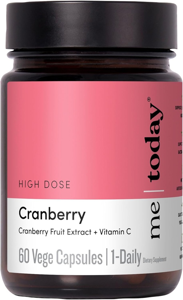 Jeg i dag Cranberry 30 000mg med vitamin C - urinveistrakt Health Support, Immun Boost, Vegansk Supplement - høy potens Cranberry piller for kvinner og menn, 60 serveringer