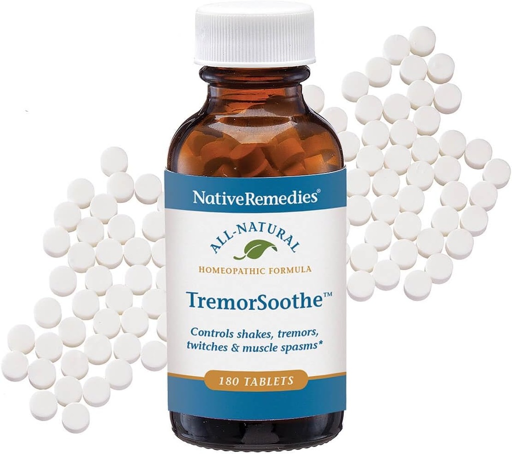 Native Remedies TremorSoothe - Naturlig homøopatisk formel til midlertidig kontroll rister, tremor, muskelspasmer og Twitches -180 tabletter