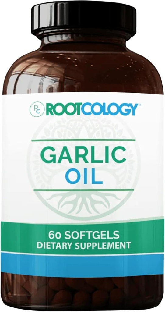 Rootcology av Dr. Izabella Wentz | Hviteolje | Softgels med hvitløkolje og persilleolje, Enterisk-koblet for å redusere Odor | Støtte immunsystem og kardiovaskulær helse | 60 Softgels