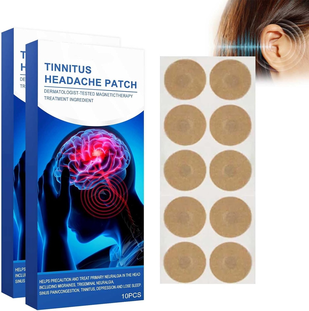 Tinnitus Patches 20 PCs, ørelapper for Tinnitus, øreplaster, hørselsvev, kløende ører/ikke-vevet stoffpatch (20PCS)