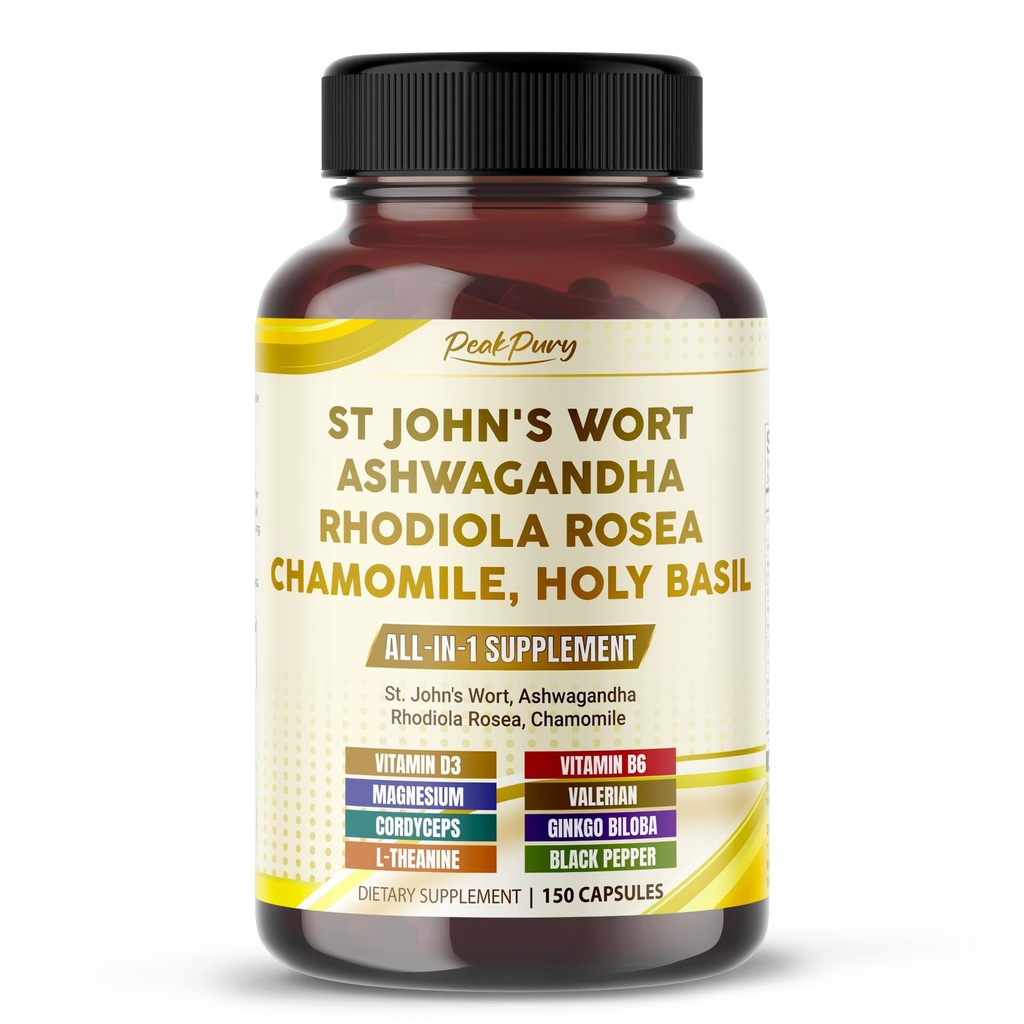 St. John's Wort Ashwagandha Rhodiola Rosea Chamille - Laget i USA
