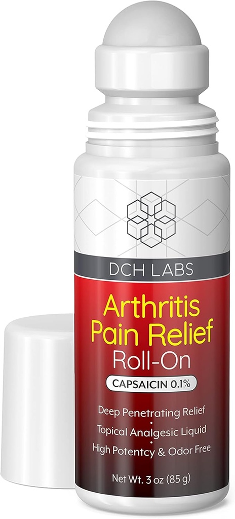 Varmende ledgikt smerte relief Roll-on, Deep Penetrating Capsaicin blokkerer din muskel og ledd smertebudbringere, for hender, Wrist, føtter, kne og rygg, 3 ovner